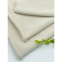 순면 3단쭈리원단 시보리세트 크림 다이마루 맨투맨 티셔츠 츄리닝 원단, 1)포함(25cm)