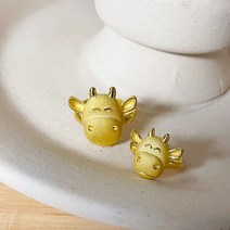 방긋웃는 소띠 아기 순금 돌반지 1.875g
