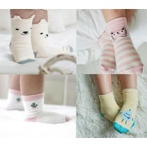 베베샤 아기 유아 아동 생일 유치원 교회 선물 양말 4족 세트