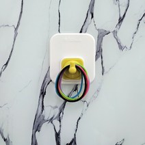 실리바스 피노키오다용도걸이1P 욕실정리 꽂이 홀더 거치대 거꾸로 공중부양 실리콘, 화이트