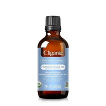 [정품] Cliganic 유기농 삼나무 에센셜 오일 - 아로마테라피 디퓨저용 100% 순수, Frankincense_2 Fl Oz (Pack of