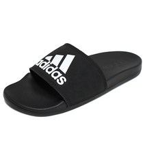 아디다스 아딜렛 CF 로고 슬리퍼 실내화 블랙 CG3425