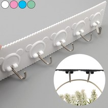 마리쭈몰 움직이는 후크 부착식 걸이 5구, 색상, 화이트(품)(절)