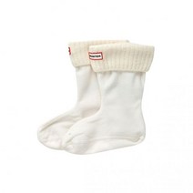 HUNTER 헌터 리시클레드 나일론 블렌드 커프 쇼트 부츠 삭스 화이트 / UAS3501RNB-HWT (국내매장판 정품)