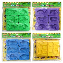[문구조아] 도너랜드 클레이 플레이 세트 미술놀이 동물친구 6종몰드, 9개