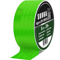 스코라 5cm x 20m 야간 빛 반사 테이프 다양 색상 다용도 안전표시 스티커, 그린