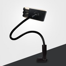 핸드폰 자바라 침대 책상 거치대 누워서 휴대폰 스마트폰 태블릿 코브라 고정, 2p, 블랙