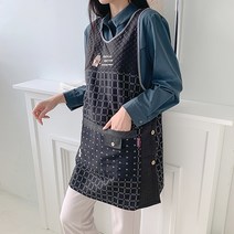 하우스체크 앞치마 2color, 하우스체크_블랙, 1개
