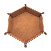성인 보드 게임 재밌는 주사위 트레이 PU 가죽 접이식 육각 홀더 RPG DND 기타 테이, 1.brown 타입