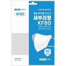 KF80 여름용 한솔메디텍 새부리형 마스크 흰색 대형 5매입 1팩 장 당 490원 세련된 디자인