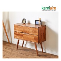 미소 고무나무원목 서랍콘솔 KTP-453, 네추럴