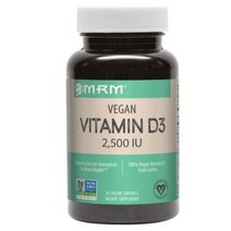 엠알엠 비타민 D3 2500IU 글루텐 프리 비건 캡슐, 60개입, 1개
