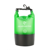 5L/10L/20L 야외 드라이 자루 보트 타기 카약 하이킹 스노우 보드 캠핑 래프팅 낚시 PVC 방수 가방, 27 2L-Green