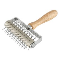 GHSHOP 롤러 구멍 펀처 스파이크 롤러 롤링 핀 피자 쿠키 파이용 도킹 도구 비스킷 빵 샌드위치용 과자 빵 diy 파이, 은, 스테인레스 스틸