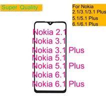 노키아 3.1 6.1 5.1 플러스 터치 스크린 전면 유리 패널 LCD 외부 디스플레이 렌즈 2.1 10 개/묶음, 한개옵션1, 07 5.1 Plus