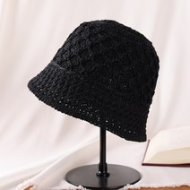 보슈 여성 봄 여름 밀짚 벙거지 모자 버킷햇 자외선차단 챙모자 G4-9