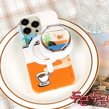 (마그네틱링스티커+맥세이프톡set) 밀림 어항 속 금붕어 맥세이프 톡톡만 그립톡 스마트톡 핸드폰거치대, 밀림어항속금붕어_맥세이프 톡톡만, 어항 아크릴
