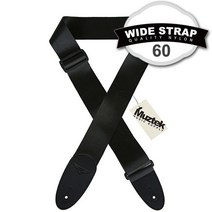 어깨 편한 와이드 어쿠스틱 통 일렉 베이스 기타 멜빵 스트랩 폭 6센티 Muztek MWS-60NBK