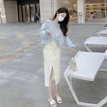 2022 새로운 초가을 작은 향수 정장 여성 하이 엔드 첫사랑 틈새 디자인 세련된 드레스 투피스