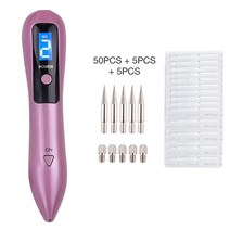 프로페셔널 미니 레이저 플라즈마 펜 50 개 바늘 얼굴 주근깨 사마귀 주름 문신 리무버 스킨 케어 가정용, [02] pink, pink