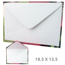케이링크365 초대봉투 20매입 엽서 웨딩 감사 축하 카드 봉투, 화이트-흰색195135
