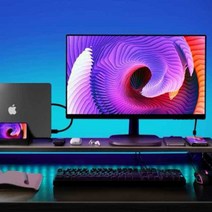듀얼모니터 받침대 대형 무선충전 USB 포트 거치대, C타입