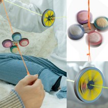 민화샵 실팽이 만들기 끈팽이 클레이 패키지 2종 diy 민속놀이 설날 팽이 전통놀이, 민화 실팽이_원형(+원색클레이)