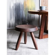 Tabouret Stool 카시나 523 타부렛 버거 원목 스탭 장식 스툴 간이 의자, [로그 색상] 높이 37.5cm