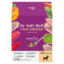 더독 강아지 노령견 닥터소프트 웰 바이탈솔루션 사료, 8개, 1.2kg