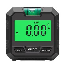 자기 디지털 레벨 및 앵글 파인더 / 경사계 / 경사면 w / 백라이트를위한 베벨 게이지 4x90 ° 2x180 ° 자동차 목공, 검은색, 거품으로