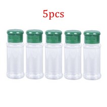 백패킹 하이킹 장비향신료 소금 병 플라스틱 휴대용 조미료 후추 통 조미료 항아리 피크닉, 녹색-5pcs, CN