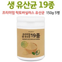 생유산균 프리미엄 유산균 파우더 분말 대용량 락토바실러스 가세리 가루 정품 프로바이오틱스 요구르트 향 김치유산균 모유유산균, 5병, 150g