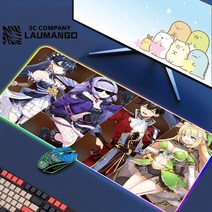 에픽 세븐 Rgb 마우스 패드 게이머 키보드 매트 책상 애니메이션 카펫 Pc 빅 게임 캐비닛 확장, 14 GG002315_04 RGB250x250x3mm