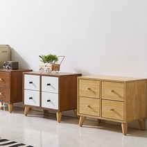 서랍형 이케아 거실 미니 큐브 협탁 다리달린 침실 원룸 서랍수납장 500, 그레이화이트