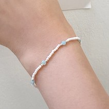반지소 실버925 진주 은볼 크리스탈 비즈 팔찌 아란