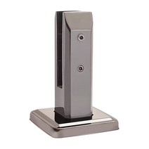 베란다 유리 난간 발코니 스텐 난간대 강화유리 브라켓, 로즈골드200높이+장식커버+나사비고플랫베벨