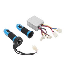 전동스쿠터 스로틀 소형전기차 미니 전기 바이크 오토바이 자전거 세발 스쿠터용 그립이 있는 DC12V 500W 브러시 모터 속도 컨트롤러 박스