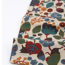 145폭 면100프로 30수원단 타보플라워 베이지 꽃무늬패턴