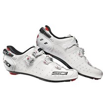 Sidi 와이어 2 탄소 신발 로드 잠금 신발 벤트 탄소 도로 신발 Sidi 사이클링 신발 도로 자전거 남성용 자전거 신발, 43, 하얀