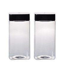 서울패키지 견과류용기 담채사각500ml 1박스200개입 사각페트용기, 투명유광캡