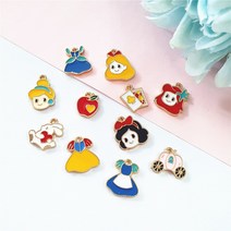 공주님들 컬러 메탈 펜던트 재료, P45-12 분홍마차