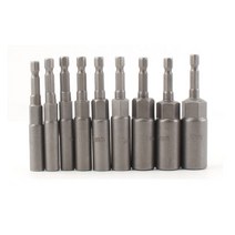 소켓 어댑터 1 pcs 80mm 길이 엑스트라 딥 볼트 너트 드라이버 비트 14 인치 6.35mm 육각 섕크 렌치 나사 드라이버 전동 공구 5.5-19mm, 17mm