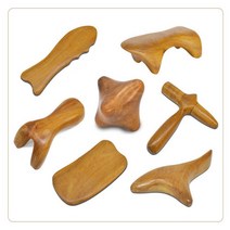 나무괄사기 등 어깨 발 마사지 지압봉 경락봉 갈사 지압기 원목괄사기, E