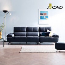 자코모 오딘 3.5인 슈렁큰 천연면피 소가죽 소파+스툴, 라이트민트, 라이트민트