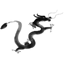중식화구 중화렌지 3Ratels QMH23 중국어 잉크 아트 드래곤 벽 스티커 침실 멋진 자동차, 06 QMH23-6_04 40cm(15.75 inch)