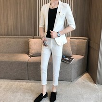 kirahosi 남자 양복 슬림핏 정장 캐주얼 트렌드 여름 세트 36호 + 덧신 증정 AEkenqj5