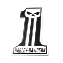 할리데이비슨 스티커 할리스티커 해골 엠블럼 바이크스티커, 03 NO ONE BLACK, 1