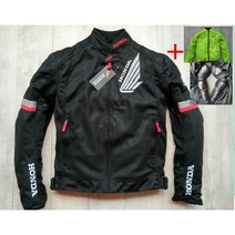 바이크 자켓 모터사이클 4계절 오토바이 가죽 방풍 바람막이 의류 방수 라이더 점퍼 보호구, 4XL, 블랙(여름 통기)+보호구 레인코트