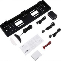 차선이탈경고장치 후측방경보 번호판 주차 센서 무선 3 플레이트 프레임 유럽 범용 자동차 12V LED, Blackaliexpress