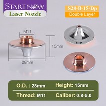 startnow 한스 레이저 절단 노즐 크롬 도금 precitec raytools wsx cnc 기계 부품 hsg 섬유 레이저 커터 노즐, 4.0, s28-b-15-dp